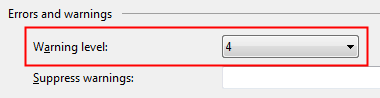 Default Warning Level